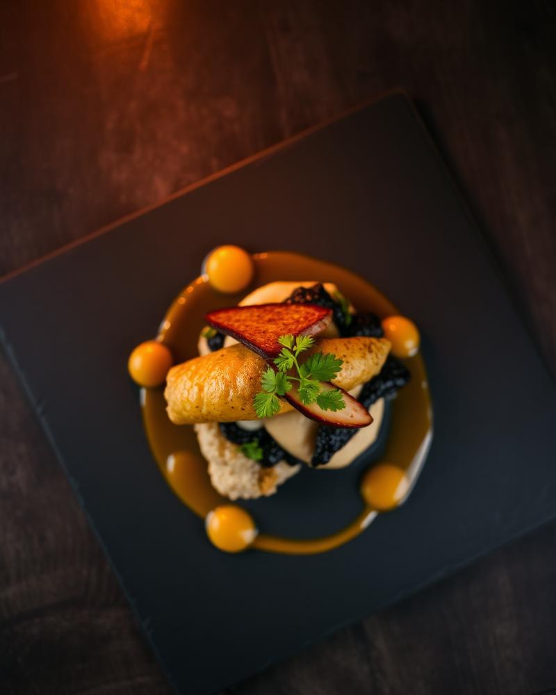 Elegantes Hauptgericht mit Sauce